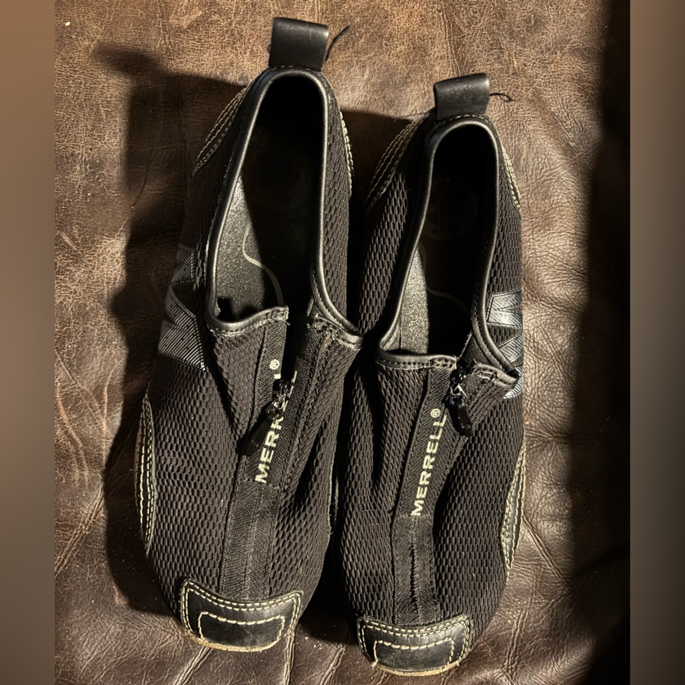 Merrell Barrado Womens Size 8 Black Zip Slip On Walking Sneaker Shoe J73426 - Picture 4 of 5
